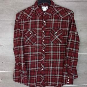 Wrangler Wrancher Plaid Flannel Shirt 